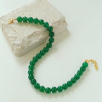 Green Onyx Beaded Necklaces 3mm/6mm/8mm/10mm/12mm - floysun