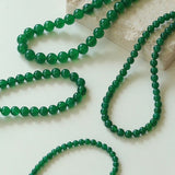 Green Onyx Beaded Necklaces 3mm/6mm/8mm/10mm/12mm - floysun