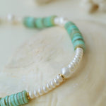 Green Shell Baroque Pearl Necklace - floysun