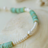 Green Shell Baroque Pearl Necklace - floysun