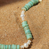 Green Shell Baroque Pearl Necklace - floysun