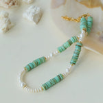 Green Shell Baroque Pearl Necklace - floysun