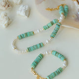 Green Shell Baroque Pearl Necklace - floysun