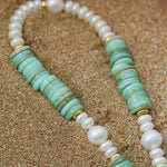 Green Shell Baroque Pearl Necklace - floysun