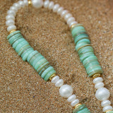 Green Shell Baroque Pearl Necklace - floysun