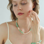 Green Shell Baroque Pearl Necklace - floysun