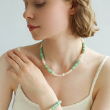 Green Shell Baroque Pearl Necklace - floysun