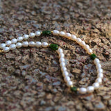 Green Stone Shaped Pearl Necklace - floysun