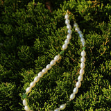 Green Stone Shaped Pearl Necklace - floysun