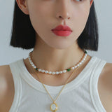 Green Stone Shaped Pearl Necklace - floysun