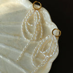 Hand - woven Rice Pearl Drop Earrings - floysun