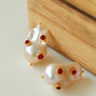 Handcrafted Baroque Pearls Earrings - Red - floysun