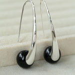 Handmade Gray Agate Red Agate Stone Ear Hook - floysun