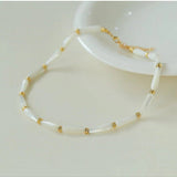 Handmade Water Drop White Mother - of - pearl Necklace - floysun