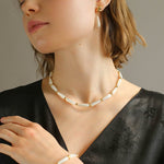 Handmade Water Drop White Mother - of - pearl Necklace - floysun