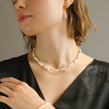 Handmade Water Drop White Mother - of - pearl Necklace - floysun