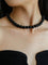 Handwoven 12mm Black Onyx Stone Magnetic Clasp Necklace - floysun