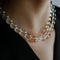 Handwoven 12mm White Crystals Magnetic Clasp Necklace - floysun