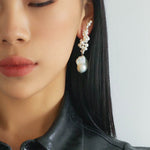 Handwoven Baroque Wrapped Pearl Earrings - floysun