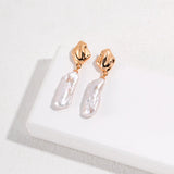 Irregular Baroque Pearls Drop Earrings - floysun