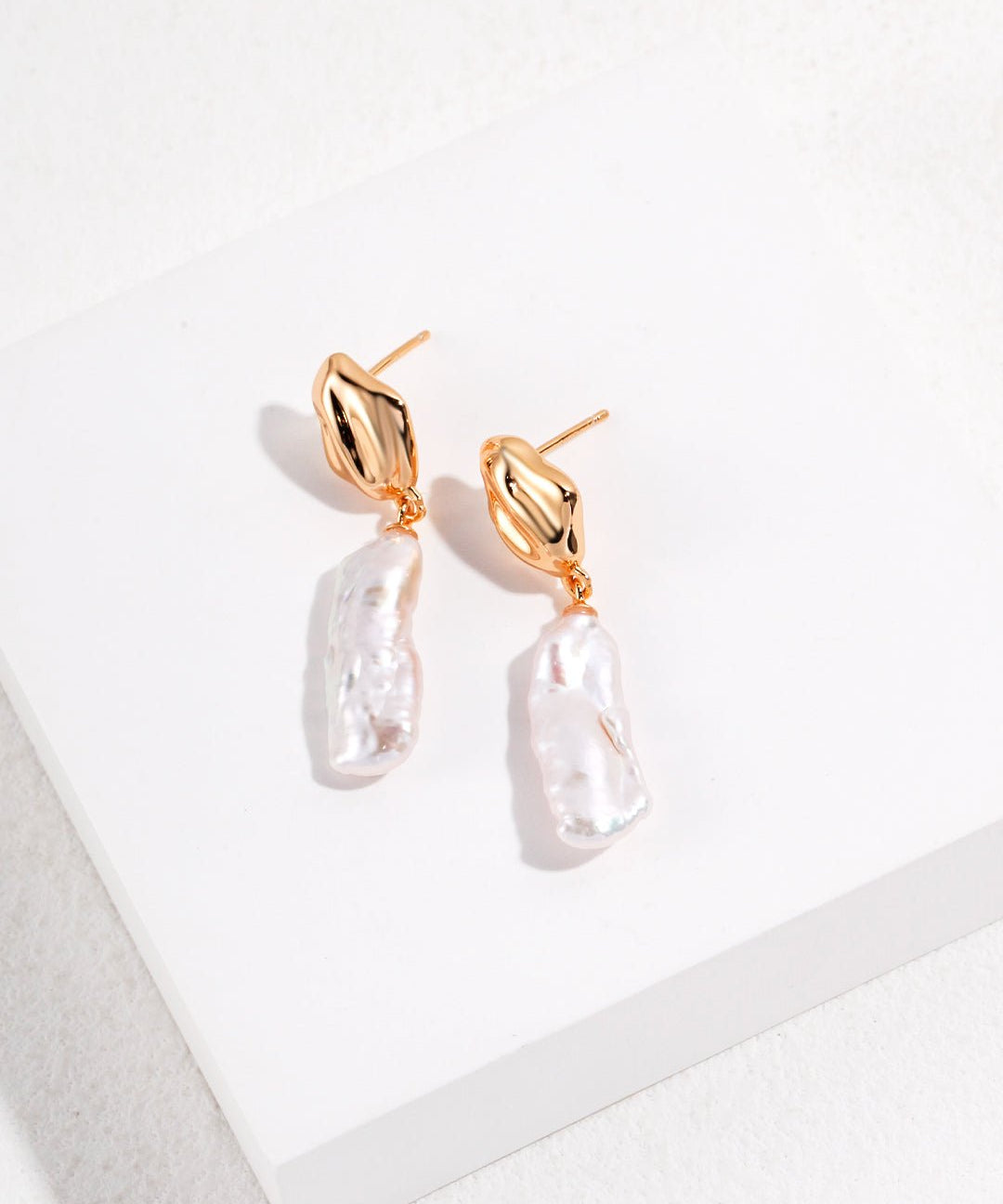 Irregular Baroque Pearls Drop Earrings - floysun