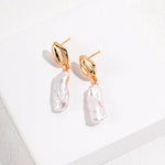 Irregular Baroque Pearls Drop Earrings - floysun