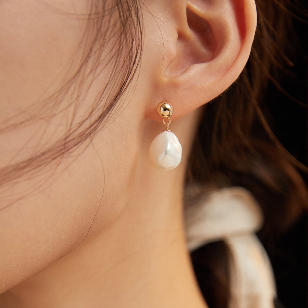 Irregular Baroque Pearls Earrings - floysun