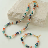 Irregular Colored Broken Stone Bead Bracelets - floysun