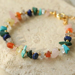 Irregular Colored Broken Stone Bead Bracelets - floysun