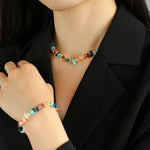 Irregular Colored Broken Stone Bead Bracelets - floysun