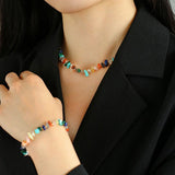 Irregular Colored Broken Stone Bead Bracelets - floysun