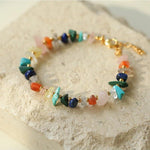 Irregular Colored Stone Natural Stone Bead Necklace - floysun