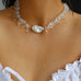 Irregular Crystal Baroque Pearl Necklace - floysun