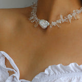 Irregular Crystal Baroque Pearl Necklace - floysun