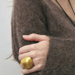 Irregular Geometric Brushed Evoke Freeform Matte Ring - floysun