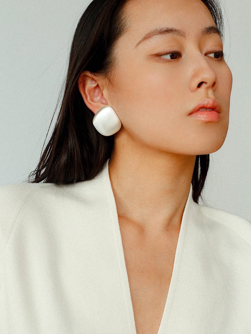 Irregular Geometric Brushed Large Earrings - floysun