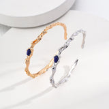 Irregular Lapis Twig - shaped Bangles Bracelets - floysun