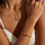 Irregular Lapis Twig - shaped Bangles Bracelets - floysun