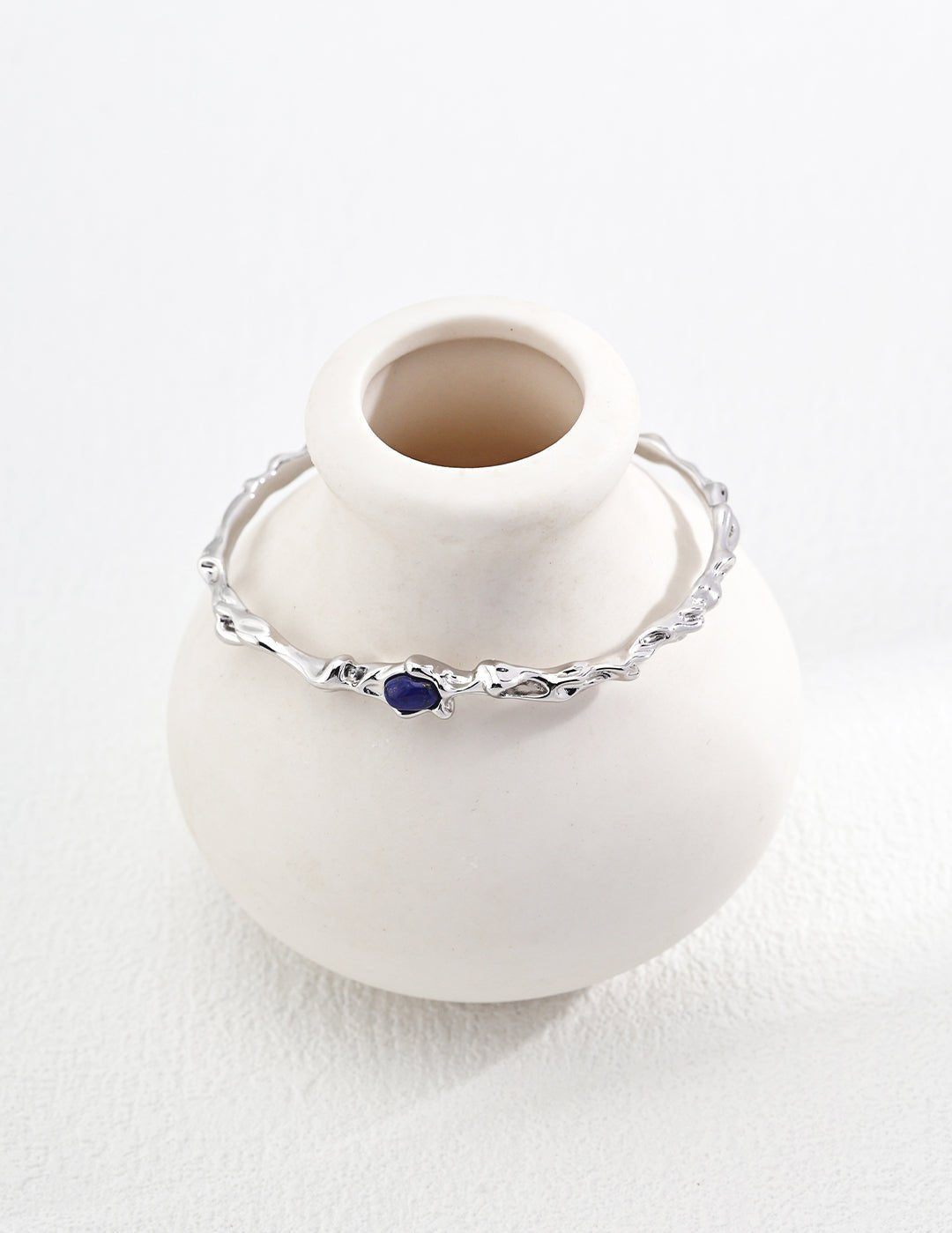 Irregular Lapis Twig - shaped Bangles Bracelets - floysun