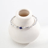 Irregular Lapis Twig - shaped Bangles Bracelets - floysun