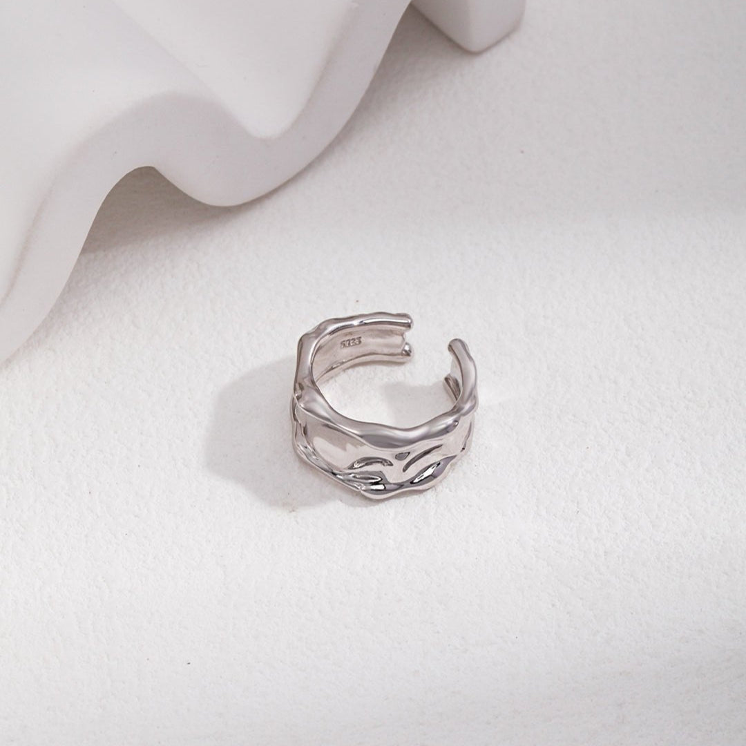 Irregular Lava Wide Face Ring - floysun