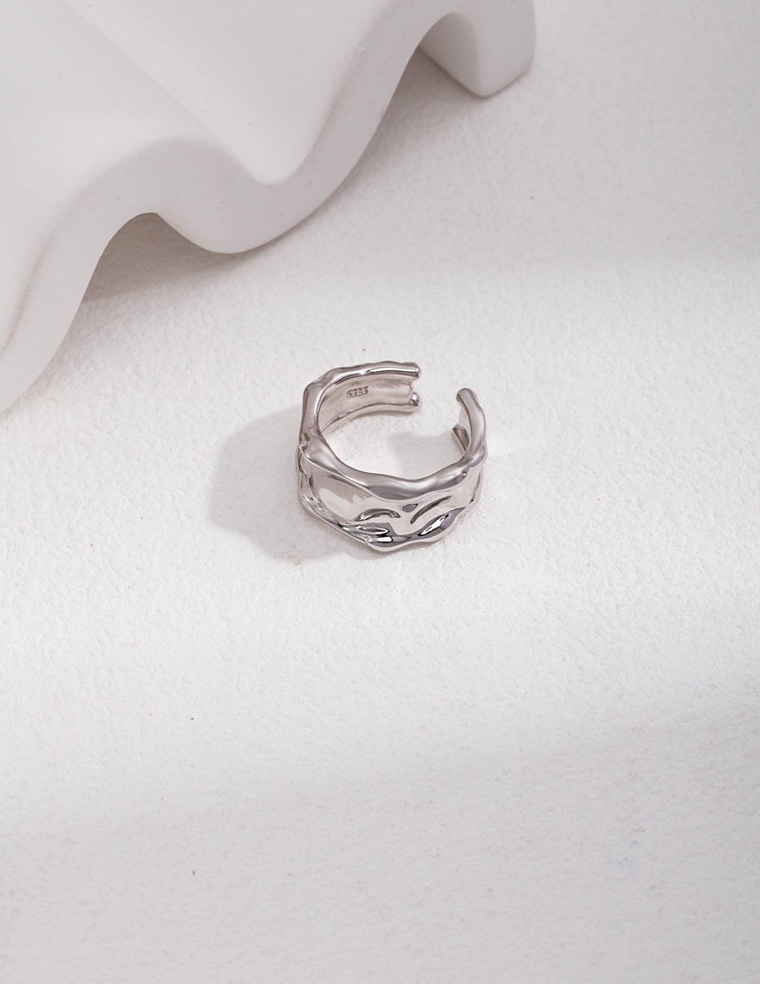 Irregular Lava Wide Face Ring - floysun