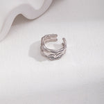 Irregular Lava Wide Face Ring - floysun