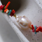 Irregular Multicolor Gemstone Baroque Pearl Bracelet - floysun