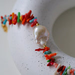 Irregular Multicolor Gemstone Baroque Pearl Bracelet - floysun