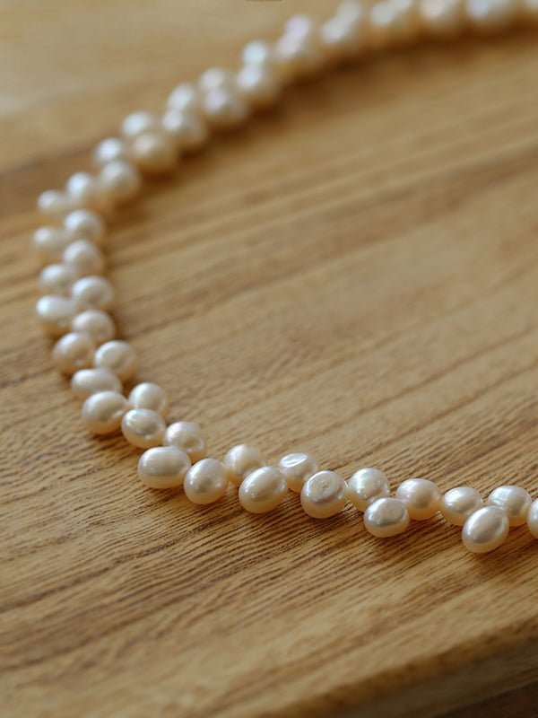 Irregular Natural Pearl Choker Necklace - floysun