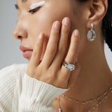 Irregular Texture Mother - of - pearl Ring - floysun