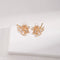 Irregular Zirconia Pearl Stud Earrings - floysun