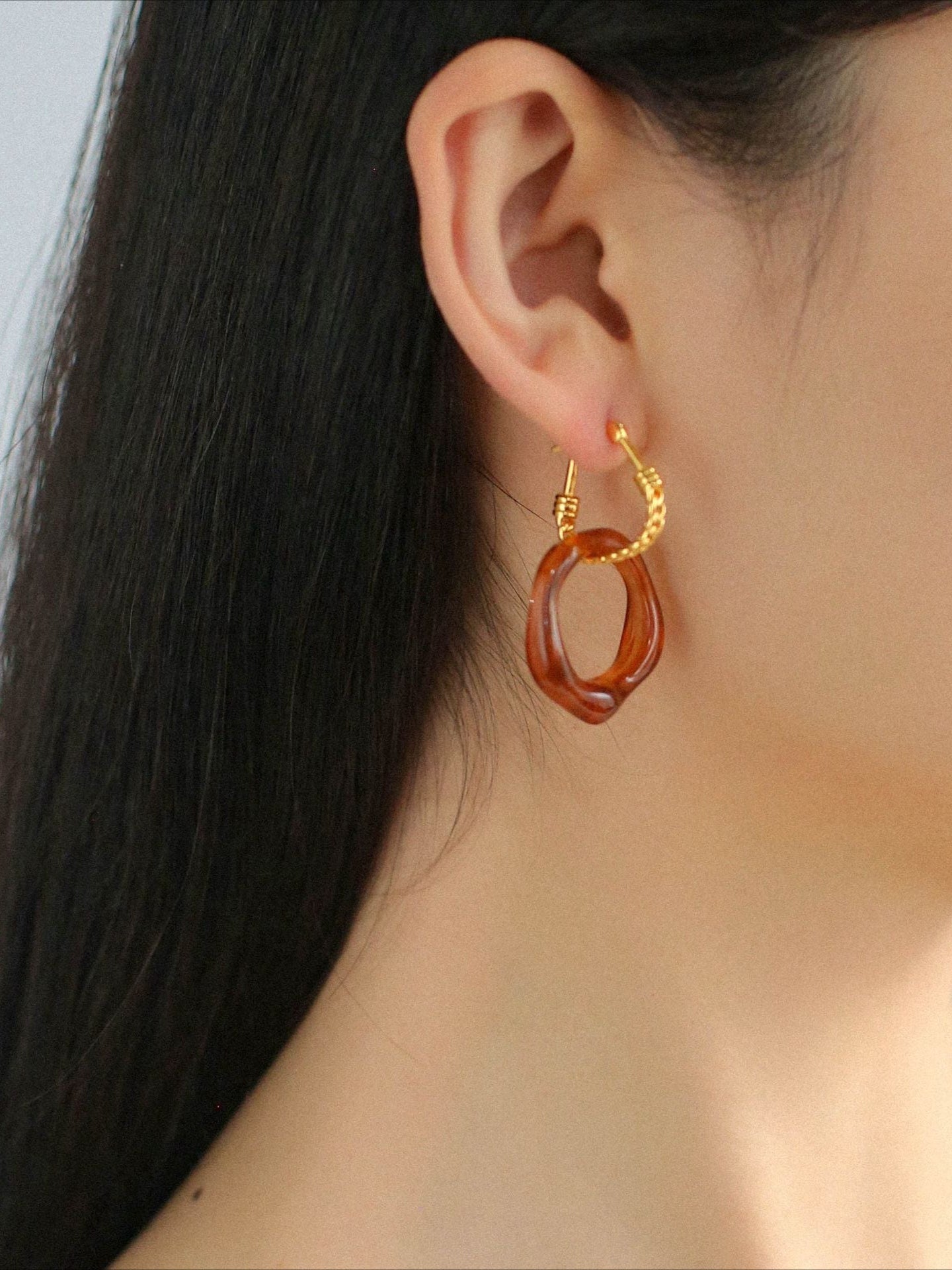 Jade Fusion Hoop Earrings - floysun