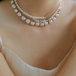 Knot Clasp Pearl Short Necklace - floysun